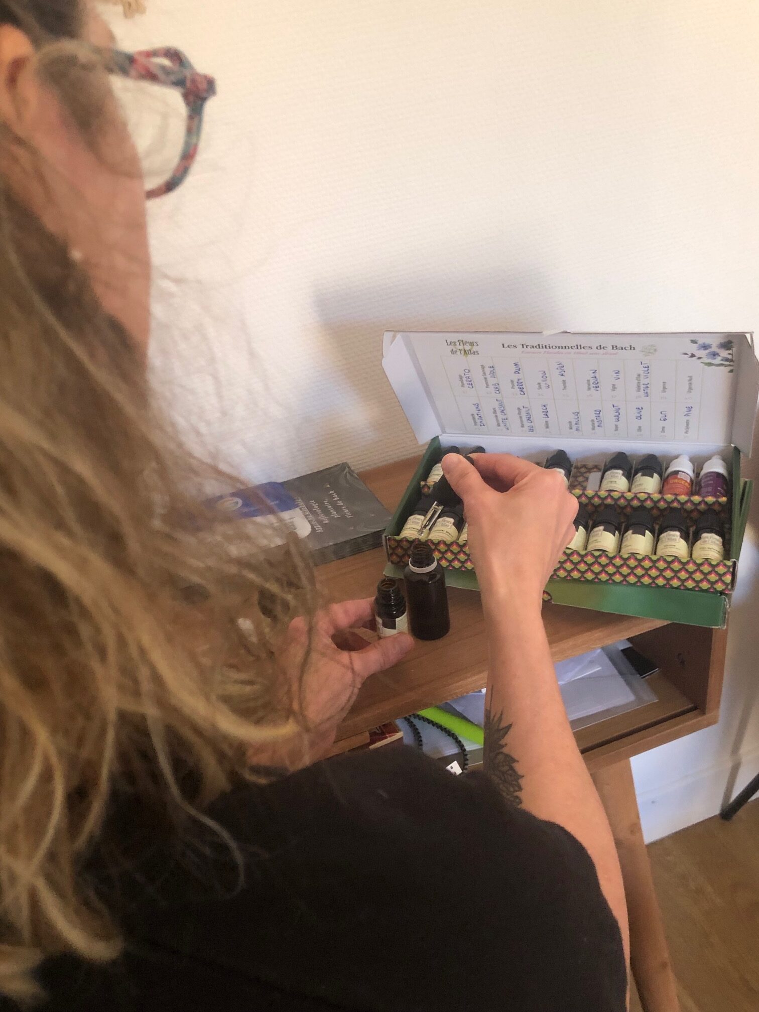 compostion d'un flacon de Fleurs de Bach
